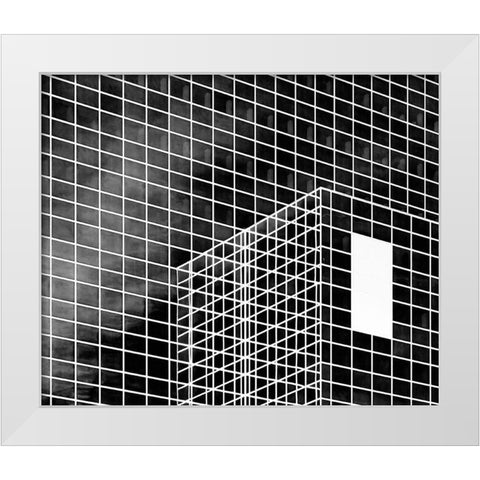 The White Rectangle White Modern Wood Framed Art Print by Van Son, Greetje