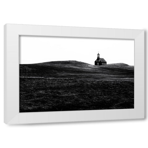 Black Chapel White Modern Wood Framed Art Print by Oncete, Julien