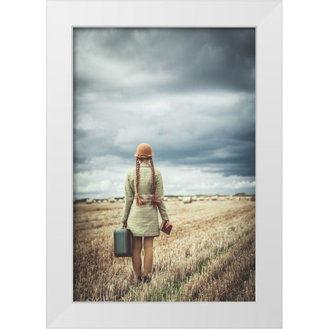 Back Home White Modern Wood Framed Art Print by Russocka, Magdalena