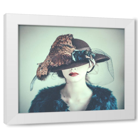 Pheasant White Modern Wood Framed Art Print by Russocka, Magdalena