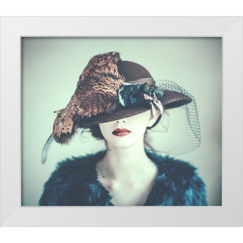 Pheasant White Modern Wood Framed Art Print by Russocka, Magdalena