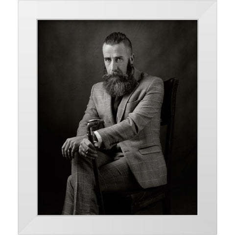 Conor White Modern Wood Framed Art Print by Wilkinson, Hugh