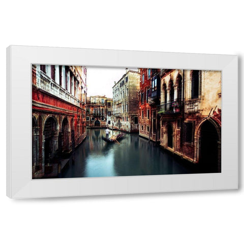 The Gondolier White Modern Wood Framed Art Print by Chiriaco, Carmine