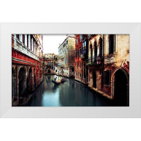 The Gondolier White Modern Wood Framed Art Print by Chiriaco, Carmine