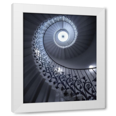 Tulip Stairs White Modern Wood Framed Art Print by Cuomo, Massimo