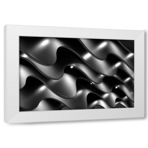 Ceiling Lights White Modern Wood Framed Art Print by Hawerkamp, Hans-Wolfgang
