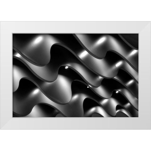 Ceiling Lights White Modern Wood Framed Art Print by Hawerkamp, Hans-Wolfgang