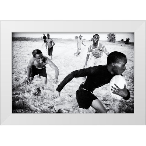 Break White Modern Wood Framed Art Print by Rebro, Marcel