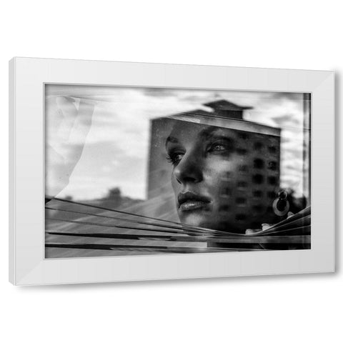 Window White Modern Wood Framed Art Print by Krystynek MQEP, Martin