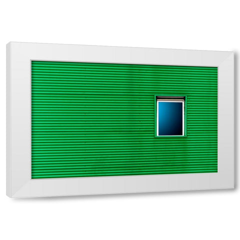 Simplicity White Modern Wood Framed Art Print by Novillo, Alfonso