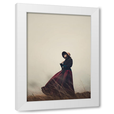 Windy Hill... White Modern Wood Framed Art Print by Russocka, Magdalena