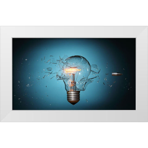 Stop Global Warming White Modern Wood Framed Art Print by Augusteijn, Lex