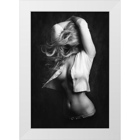 Mia White Modern Wood Framed Art Print by Rise, Zachar