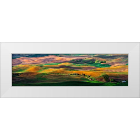 The Palouse White Modern Wood Framed Art Print by Zhu, Hua