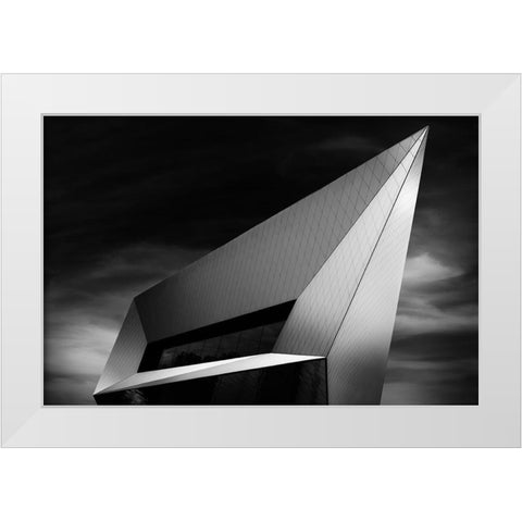 Porsche Museum White Modern Wood Framed Art Print by Buchmann, Oliver