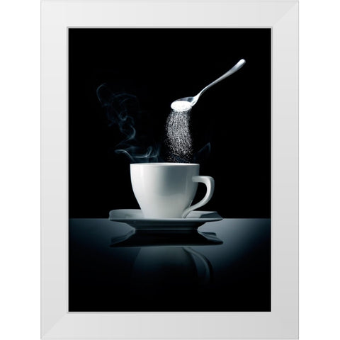 Coffee A Sugar White Modern Wood Framed Art Print by Reindl, Doris