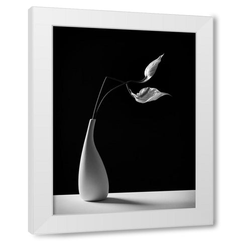 Passionately White Modern Wood Framed Art Print by Oveckova, Kristina