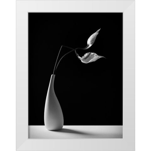 Passionately White Modern Wood Framed Art Print by Oveckova, Kristina