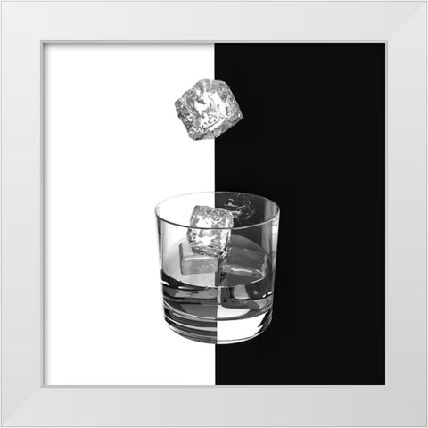 Ice And Wine White Modern Wood Framed Art Print by Bunjamin, Antonyus