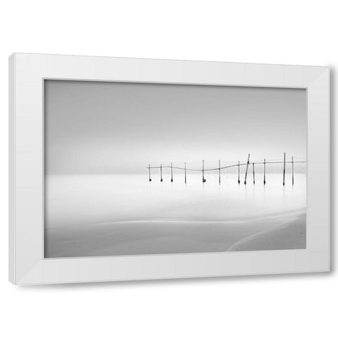 Smooth White Modern Wood Framed Art Print by Boroomand, Farshad