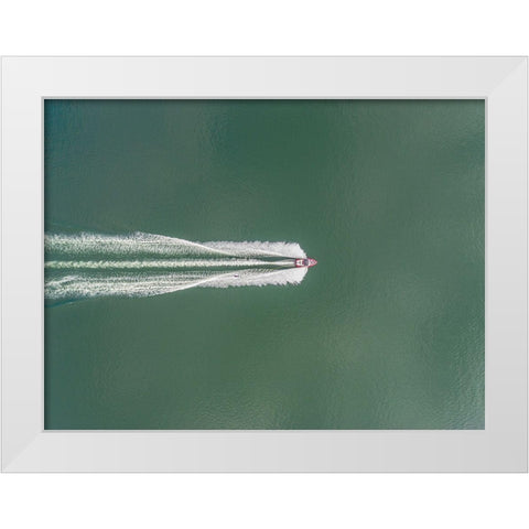 Untitled White Modern Wood Framed Art Print by Tetsurou, Kobayashi
