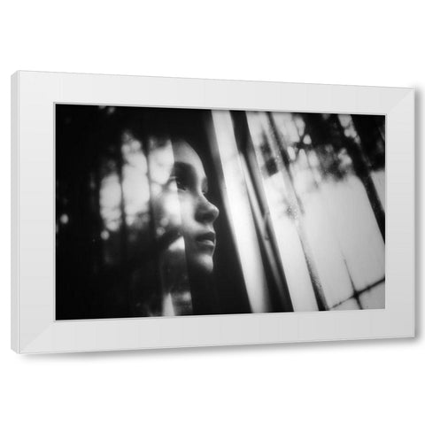 Untitled White Modern Wood Framed Art Print by Ayer, Ali