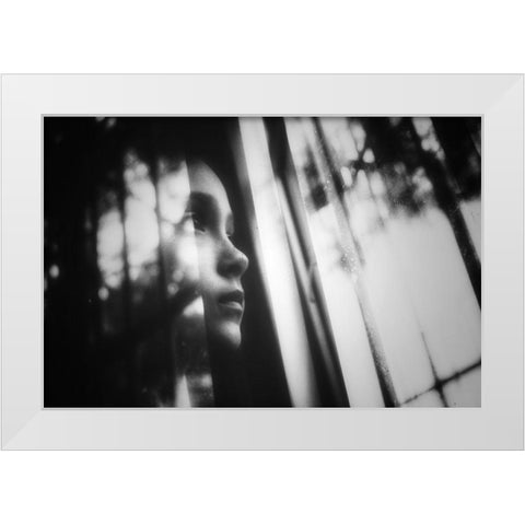 Untitled White Modern Wood Framed Art Print by Ayer, Ali