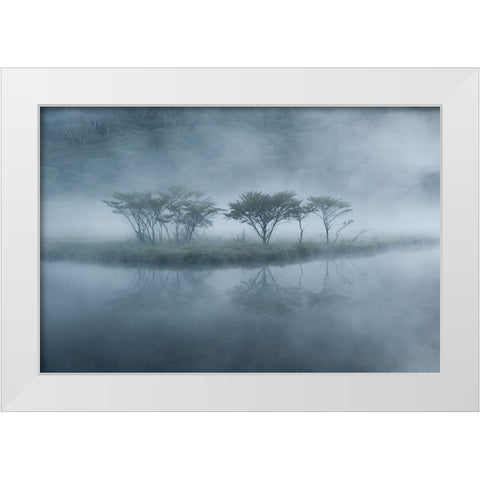 Untitled White Modern Wood Framed Art Print by Nagase, Shota