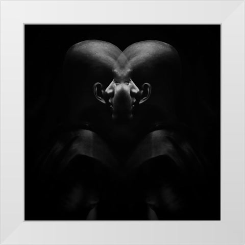 No Direction White Modern Wood Framed Art Print by txules