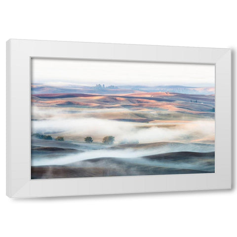 Misty Morning White Modern Wood Framed Art Print by Nguyen, Thien