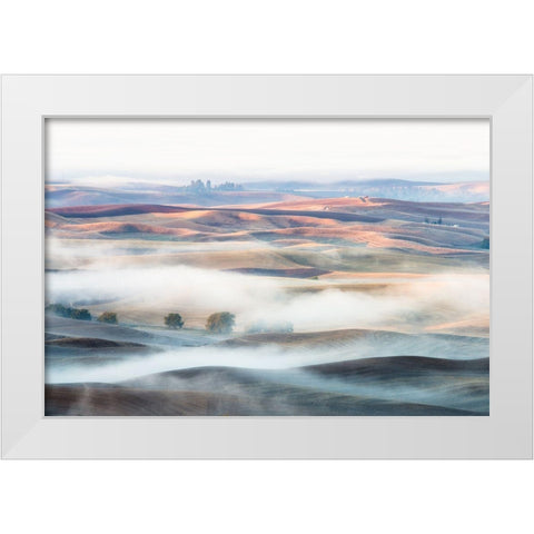 Misty Morning White Modern Wood Framed Art Print by Nguyen, Thien