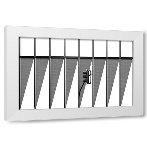 Traffic Light White Modern Wood Framed Art Print by Hawerkamp, Hans-Wolfgang