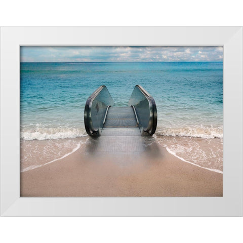 Dive White Modern Wood Framed Art Print by Kow, Andrew