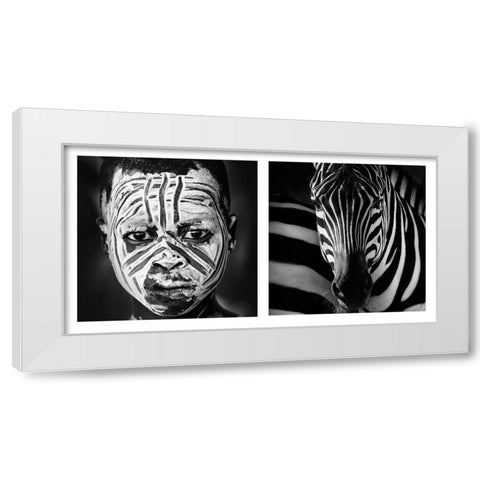 Mimetic White Modern Wood Framed Art Print by Beut, Jose
