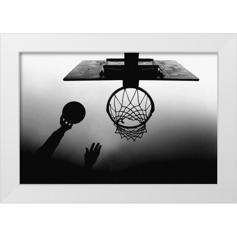 N/T White Modern Wood Framed Art Print by Medeiros, Paulo