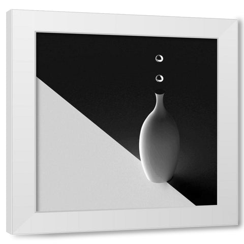 The Vase White Modern Wood Framed Art Print by Bunjamin, Antonyus