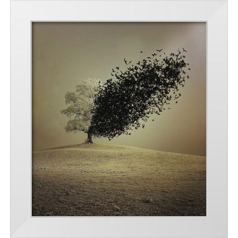 Last Hope White Modern Wood Framed Art Print by Badrnia, Radin