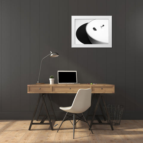 N-T White Modern Wood Framed Art Print by Vangindertael, Luc