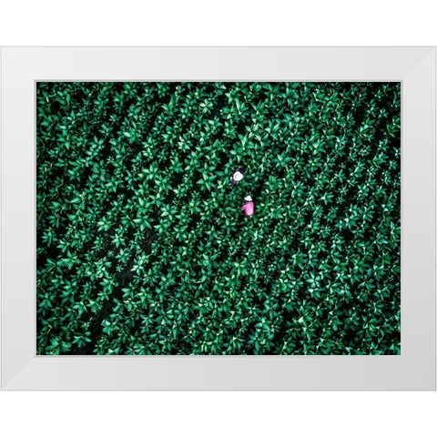 Sheer Purity White Modern Wood Framed Art Print by Chengzhou, Zhou