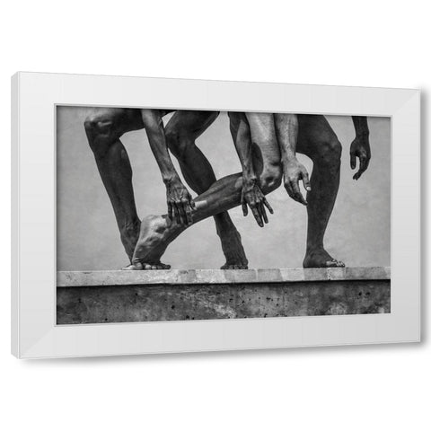 Stone Dance White Modern Wood Framed Art Print by Arcos aka, Antonio