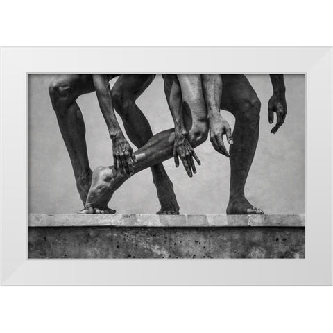 Stone Dance White Modern Wood Framed Art Print by Arcos aka, Antonio