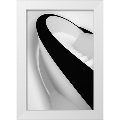 Going Down... 3 White Modern Wood Framed Art Print by Castro, Joao