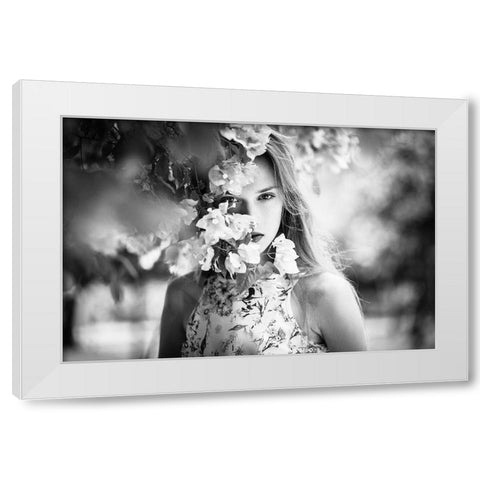Line Of Sight White Modern Wood Framed Art Print by Matsunaga, Toru