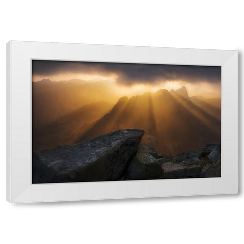 The Fissure White Modern Wood Framed Art Print by Zsolt Andras, Szabo