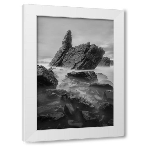 Tranquility White Modern Wood Framed Art Print by Zhang, Yan