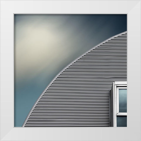 Rounded Roof White Modern Wood Framed Art Print by Claes, Gilbert