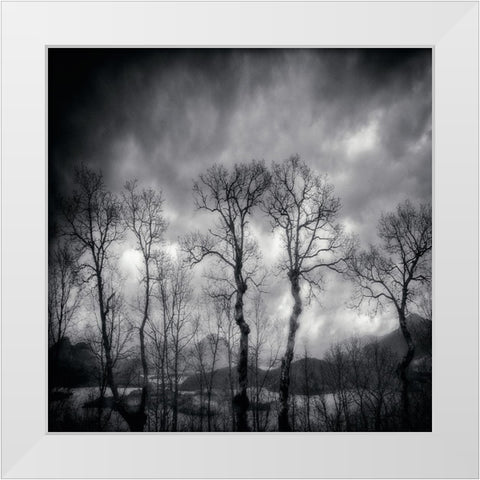 Last Days White Modern Wood Framed Art Print by Txules
