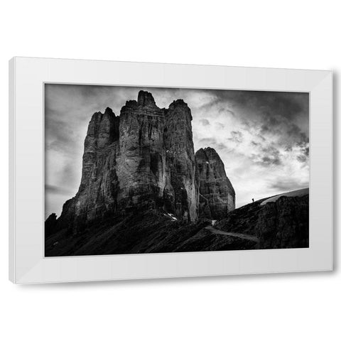 Tre Cime Tear Of Snow White Modern Wood Framed Art Print by Ameli, Franco