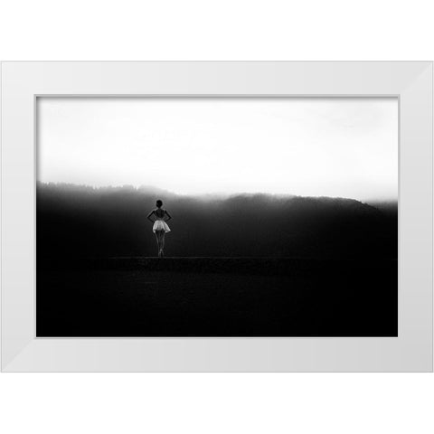 N/T White Modern Wood Framed Art Print by Medeiros, Paulo