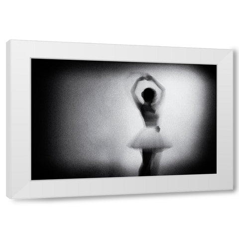 N-T White Modern Wood Framed Art Print by Medeiros, Paulo